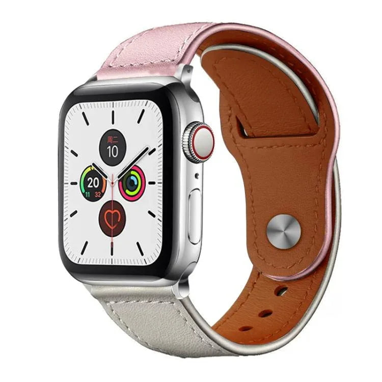 xDfind Rivet Buckle Genuine Leather Watch Band, For Apple Watch 42 / 44 / 45 / 46 / 49mm, For Apple Watch 38 / 40 / 41 / S10 42mm
