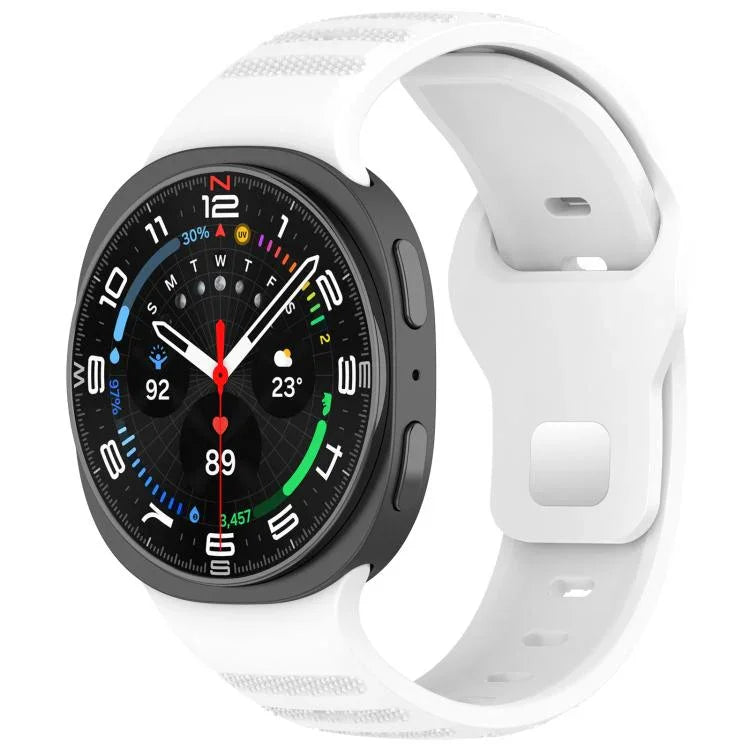 xDfind Round Dots Silver Stud Buckle Silicone Watch Band, For Samsung Galaxy Watch Ultra/Ultra 2025, For Samsung Galaxy Watch8 / 8 Classic