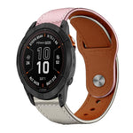 xDfind Rivet Buckle Genuine Leather Watch Band, For Garmin Fenix 8/7X/6X/5X 26mm, For Garmin Fenix 8/7/6/5 22mm