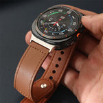 xDfind Rivet Buckle Genuine Leather Watch Band, For Garmin Fenix 8/7X/6X/5X 26mm, For Garmin Fenix 8/7/6/5 22mm