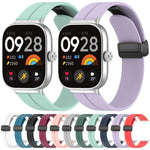 xDfind  Flat Head Groove Folding Black Buckle Silicone Watch Band, For Xiaomi Band 10 Pro / 9 Pro / Redmi Watch 6, For Redmi Watch 3 Active / Watch 3 Lite, For Redmi Watch 3