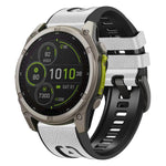 xDfind Leather Skin Silicone Quick Release Watch Band, For Garmin 26mm, For Garmin 22mm