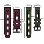 xDfind Leather Skin Silicone Quick Release Watch Band, For Garmin 26mm, For Garmin 22mm