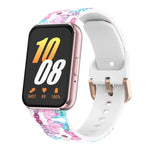 xDfind Gold Buckle Printed Silicone Watch Band, For Samsung Galaxy Fit3