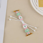 Hemp Rope Woven Flowers Drawstring Watch Band, For Apple Watch 46mm / 49mm / 45mm / 44mm, For Apple Watch 42mm / 41mm / 40mm / 38mm