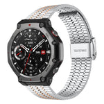 xDfind Seven Beads Buckle Stainless Steel Watch Band, For Amazfit T-Rex 3