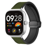 xDfind Crazy Horse Pattern Silicone Skin Magnetic Buckle Watch Band, For Xiaomi Band 10 Pro/9 Pro/Redmi Watch 6/5/4, For Redmi Watch 3 Active / Watch 3 Lite, For Redmi Watch 3