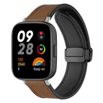 xDfind Crazy Horse Pattern Silicone Skin Magnetic Buckle Watch Band, For Xiaomi Band 10 Pro/9 Pro/Redmi Watch 6/5/4, For Redmi Watch 3 Active / Watch 3 Lite, For Redmi Watch 3