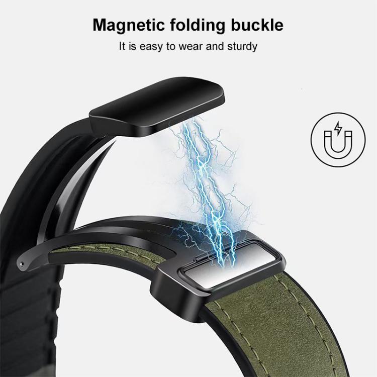 xDfind Crazy Horse Pattern Silicone Skin Magnetic Buckle Watch Band, For Xiaomi Band 10 Pro/9 Pro/Redmi Watch 6/5/4, For Redmi Watch 3 Active / Watch 3 Lite, For Redmi Watch 3