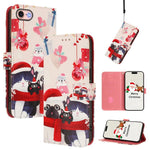 Christmas Series Buckle Leather Phone Case with Hand Strap, For iPhone 14 Pro Max, For iPhone SE 2022 / SE 2020 / 8 / 7, For iPhone 13 Pro Max, For iPhone 13 Pro, For iPhone 13 mini, For iPhone 12 Pro / 12, For iPhone 12 Pro Max, For iPhone 12 mini
