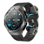 F38 Dual-ear Bluetooth Earphone Smart Watch IP67 Supports Heart Rate Monitoring, Silicone, Leather, Steel