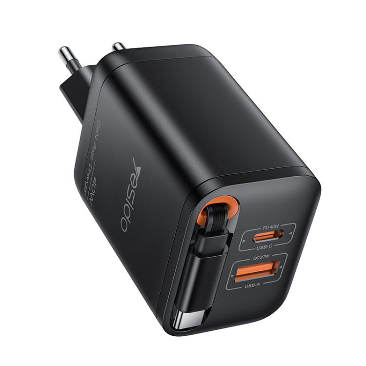Yesido YC99 40W Fast Charger with Telescopic Type-C Cable, YC99