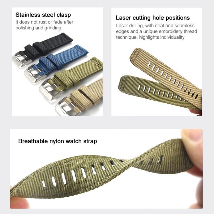 xDfind Two-section Nylon Watch Band, For Samsung Galaxy Watch Ultra / Ultra 2025, For Samsung Galaxy Watch8 / 8 Classic, For Samsung Galaxy Watch 7 / 6 / 5 / FE