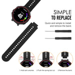 xDfind Two-color Silicone Watch Band with Tool, For Garmin Forerunner 235/220/620/630/230/735