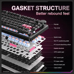 ONIKUMA MT706 81-Keys Hot Swappable Triple Mode Mechanical Keyboard, MT706