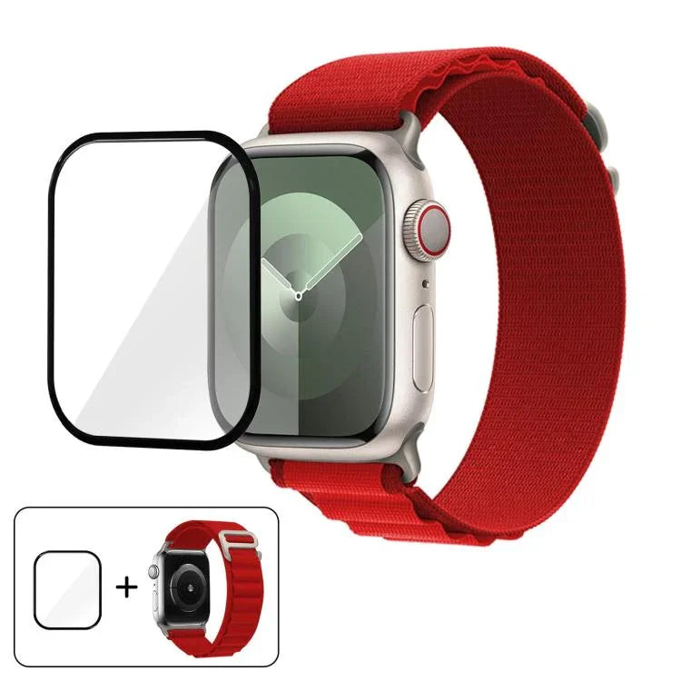 Buckle Loop Nylon Watch Band with 3D Curved Film, For Apple Watch Series 42mm