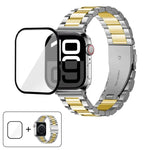 Three Beads Stainless Steel Watch Band with 3D Curved Film, For Apple Watch Series 42mm