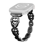 xDfind Double Heart Diamond Metal Watch Band, For Apple Watch 42 / 44 / 45 / 46 / 49mm, For Apple Watch 38 / 40 / 41 / S10 42mm