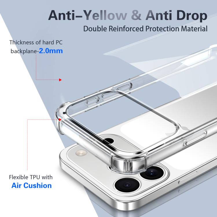 Four-corner Shockproof Acrylic +TPU Phone Case, For iPhone 17 Pro Max, For iPhone 17 Pro, For iPhone 17, For iPhone Air
