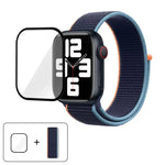 Basic Nylon Loop Watch Band with 3D Curved Film, For Apple Watch Series 10 46mm, For Apple Watch Series 10 42mm, For Apple Watch Series 44mm