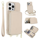 Crossbody Zipper RFID Card Bag Phone Case, For iPhone 15, For iPhone 14 / 13, For iPhone 14 Pro, For iPhone 14 Pro Max, For iPhone 13 Pro Max, For iPhone 13 Pro