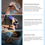GTL2 1.47 inch TFT Screen Fitness Tracker Smart Wristband Support Heart Rate Monitoring