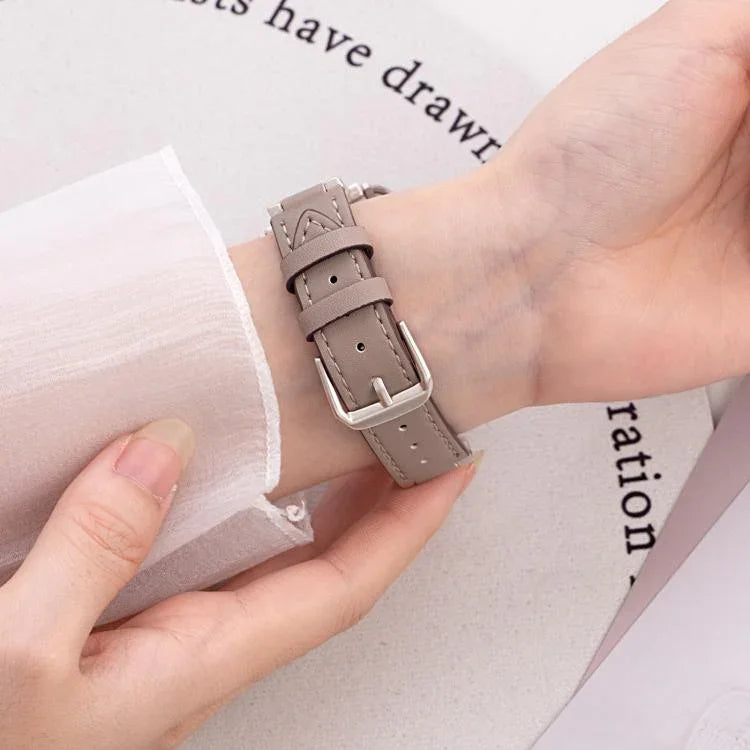 xDfind Denim Chain Metal Hybrid Leather Watch Band, For Apple Watch 42 / 44 / 45 / 46 / 49mm, For Apple Watch 38 / 40 / 41 / S10 42mm