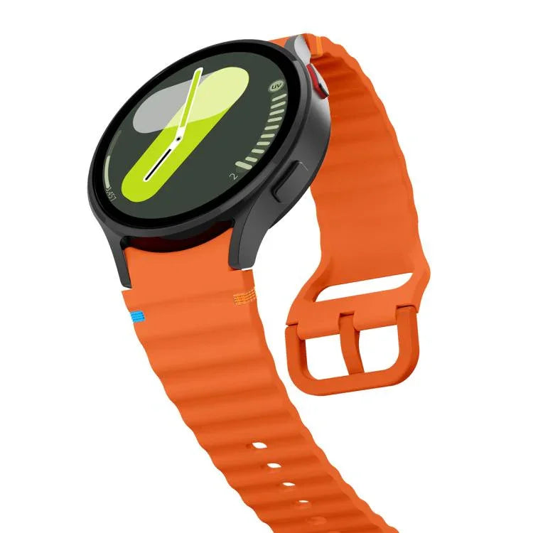Wave Stitching Silicone Watch Band with 3D Curved Film, For Samsung Galaxy Watch4 Active 40mm, For Samsung Galaxy Watch4 Active 44mm
