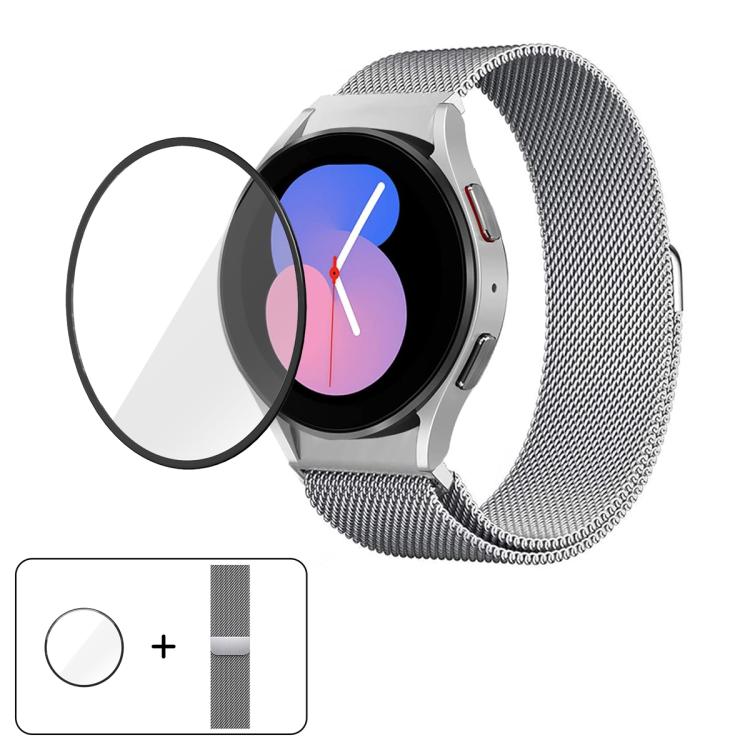 Milanese Magnetic Stainless Steel Watch Band with 3D Curved Film, For Samsung Galaxy Watch FE 40mm, For Samsung Galaxy Watch7 44mm, For Samsung Galaxy Watch7 40mm, For Samsung Galaxy Watch6 Classic 47mm, For Samsung Galaxy Watch6 44mm                  ...