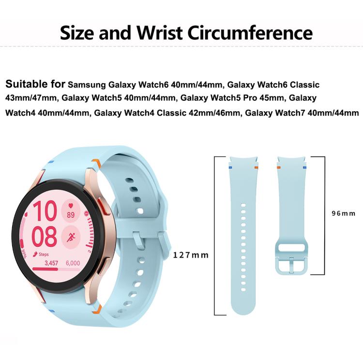 Plain Stitching Silicone Watch Band with 3D Curved Film, For Samsung Galaxy Watch5 Pro 45mm, For Samsung Galaxy Watch5 40mm, For Samsung Galaxy Watch4 44mm, For Samsung Galaxy Watch4 40mm