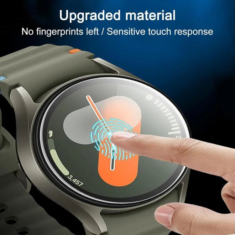 Plain Stitching Silicone Watch Band with 3D Curved Film, For Samsung Galaxy Watch4 Active 40mm, For Samsung Galaxy Watch4 Active 44mm