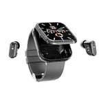 T1 TWS Headphones Smart Watch, 1.8 inch Square Screen, Support Bluetooth Call / Heart Rate