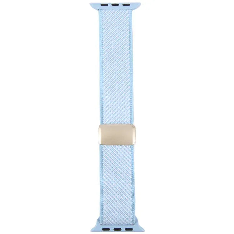 Twill Two Color Elastic Nylon Magnetic Buckle Watch Band, For Apple Watch 46mm / 49mm / 45mm / 44mm, For Apple Watch 42mm / 41mm / 40mm / 38mm