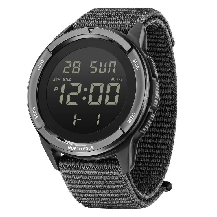 NORTH EDGE TERRAX Outdoor Luminous Waterproof Men Multifunctional Nylon Strap Sports Watch