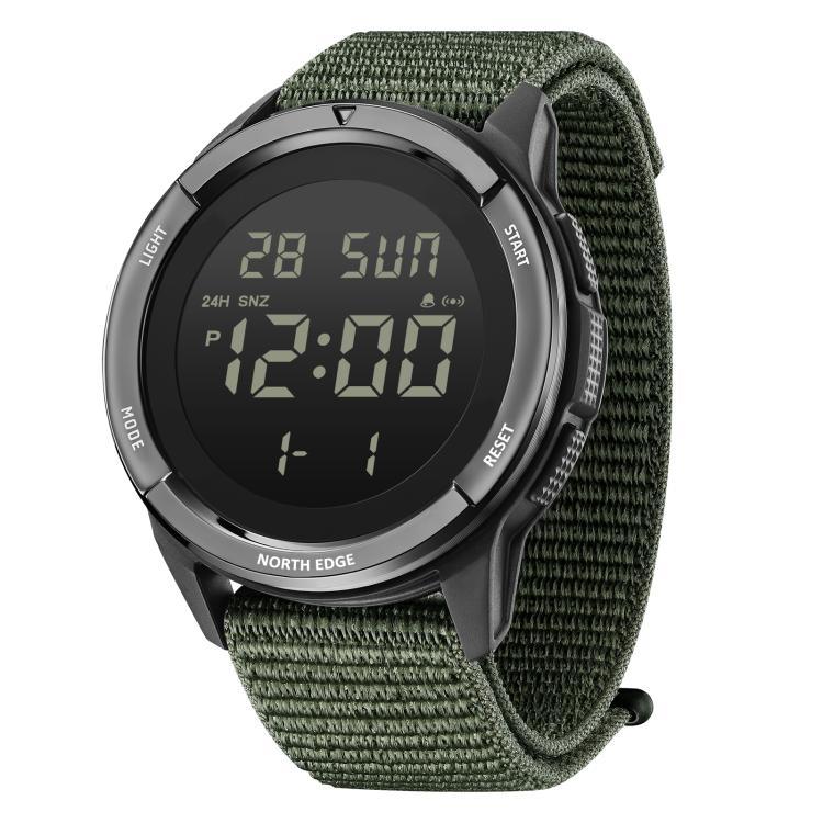 NORTH EDGE TERRAX Outdoor Luminous Waterproof Men Multifunctional Nylon Strap Sports Watch