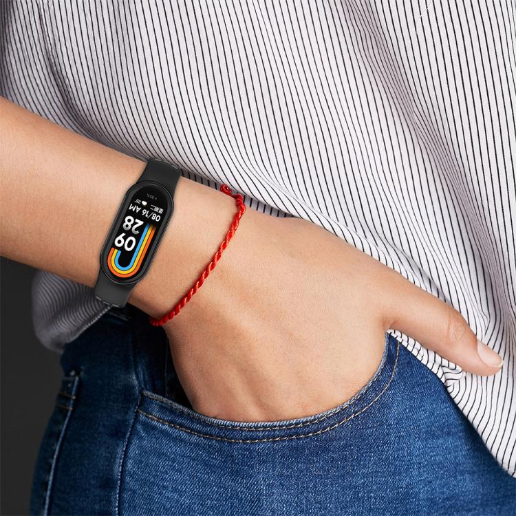 xDfind Metal Plug Two Color Silicone Watch Band, For Xiaomi Smart Band 10 / 9 / 8