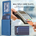 BFK31 Colorblock Zipper MagSafe Magnetic Leather Card Bag