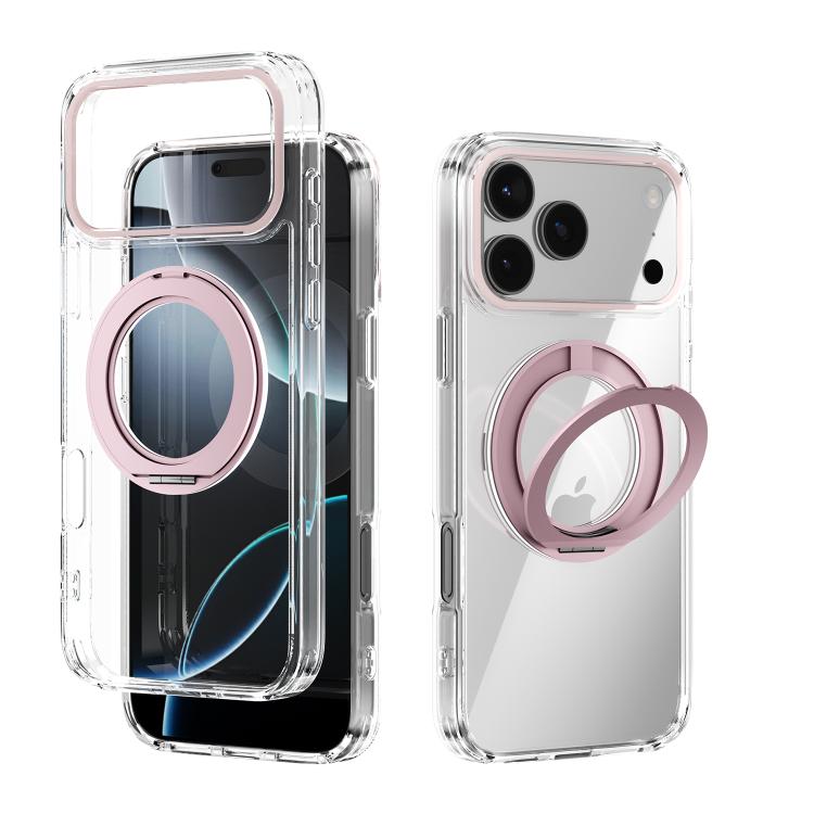 ABEEL MagSafe Q-LUCK Pivot Bracket Transparent Phone Case, For iPhone 17 Pro Max, For iPhone 17 Pro, For iPhone 17, For iPhone Air, For iPhone 16 Pro Max, For iPhone 16 Pro, For iPhone 16 Plus, For iPhone 16