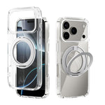 ABEEL MagSafe Q-LUCK Pivot Bracket Transparent Phone Case, For iPhone 17 Pro Max, For iPhone 17 Pro, For iPhone 17, For iPhone Air, For iPhone 16 Pro Max, For iPhone 16 Pro, For iPhone 16 Plus, For iPhone 16