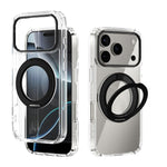 ABEEL MagSafe Q-LUCK Pivot Bracket Transparent Phone Case, For iPhone 17 Pro Max, For iPhone 17 Pro, For iPhone 17, For iPhone Air, For iPhone 16 Pro Max, For iPhone 16 Pro, For iPhone 16 Plus, For iPhone 16