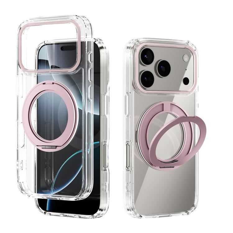 ABEEL MagSafe Q-LUCK Pivot Bracket Transparent Phone Case, For iPhone 17 Pro Max, For iPhone 17 Pro, For iPhone 17, For iPhone Air, For iPhone 16 Pro Max, For iPhone 16 Pro, For iPhone 16 Plus, For iPhone 16