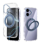 ABEEL MagSafe Q-LUCK Pivot Bracket Transparent Phone Case, For iPhone 17 Pro Max, For iPhone 17 Pro, For iPhone 17, For iPhone Air, For iPhone 16 Pro Max, For iPhone 16 Pro, For iPhone 16 Plus, For iPhone 16