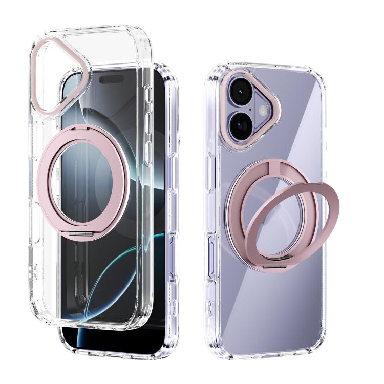 ABEEL MagSafe Q-LUCK Pivot Bracket Transparent Phone Case, For iPhone 17 Pro Max, For iPhone 17 Pro, For iPhone 17, For iPhone Air, For iPhone 16 Pro Max, For iPhone 16 Pro, For iPhone 16 Plus, For iPhone 16