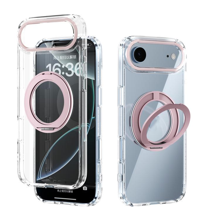 ABEEL MagSafe Q-LUCK Pivot Bracket Transparent Phone Case, For iPhone 17 Pro Max, For iPhone 17 Pro, For iPhone 17, For iPhone Air, For iPhone 16 Pro Max, For iPhone 16 Pro, For iPhone 16 Plus, For iPhone 16