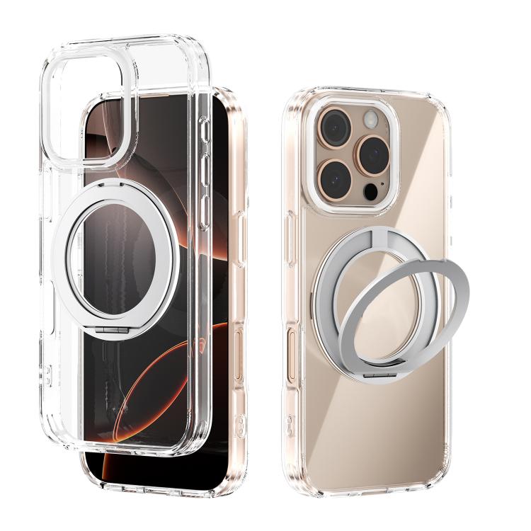 ABEEL MagSafe Q-LUCK Pivot Bracket Transparent Phone Case, For iPhone 17 Pro Max, For iPhone 17 Pro, For iPhone 17, For iPhone Air, For iPhone 16 Pro Max, For iPhone 16 Pro, For iPhone 16 Plus, For iPhone 16