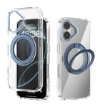 ABEEL MagSafe Q-LUCK Pivot Bracket Transparent Phone Case, For iPhone 17 Pro Max, For iPhone 17 Pro, For iPhone 17, For iPhone Air, For iPhone 16 Pro Max, For iPhone 16 Pro, For iPhone 16 Plus, For iPhone 16