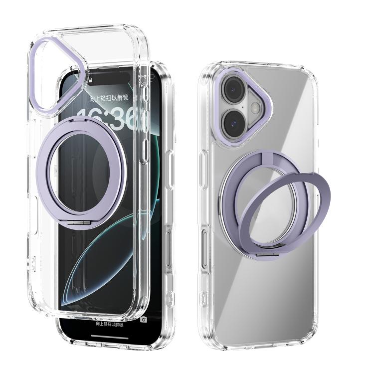 ABEEL MagSafe Q-LUCK Pivot Bracket Transparent Phone Case, For iPhone 17 Pro Max, For iPhone 17 Pro, For iPhone 17, For iPhone Air, For iPhone 16 Pro Max, For iPhone 16 Pro, For iPhone 16 Plus, For iPhone 16