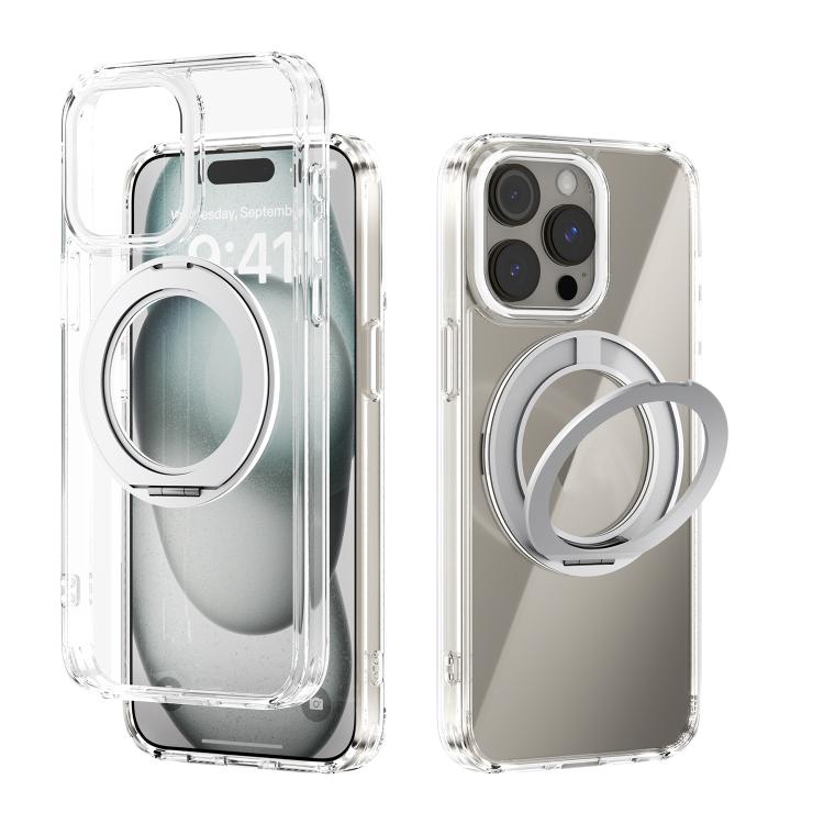 ABEEL MagSafe Q-LUCK Pivot Bracket Transparent Phone Case, For iPhone 13 Pro Max, For iPhone 13 Pro, For iPhone 13