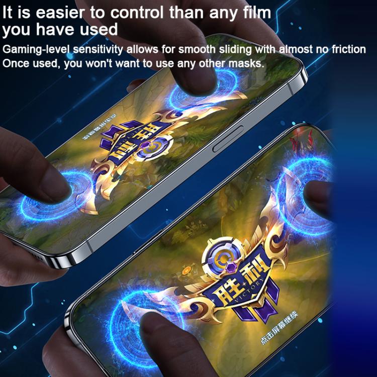 Benks Zero Curve Edge Gaming Frosted Tempered Screen Protector, For iPhone 17 Pro Max, For iPhone 17