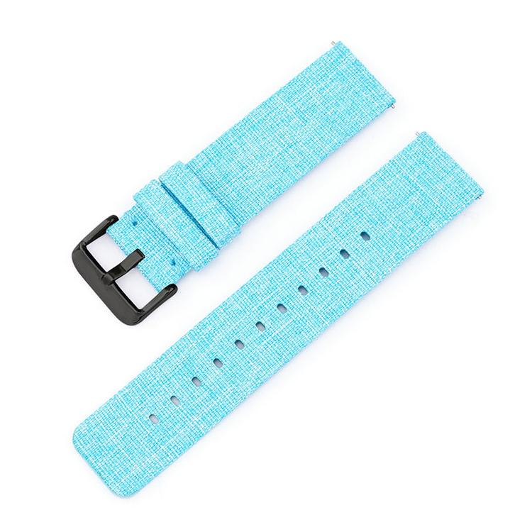Stainless Steel Pin Buckle Nylon Woven Canvas Watch Band, 12mm, 14mm